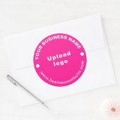 Site Web d'affaires sur Sticker rond rose (Enveloppe)
