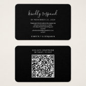 Site Web de Code QR Élégant pour RSVP de Mariage (Devant & derrière)