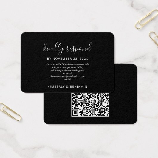 Site Web de Code QR Élégant pour RSVP de Mariage (Bureau)