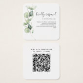 Site web de mariage avec code QR pour RSVP et enca (Devant & derrière)