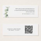 Site web de mariage avec code QR pour RSVP et enca (Devant & derrière)
