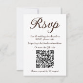 Site Web de Mariage Espresso RSVP avec Code QR (Devant)
