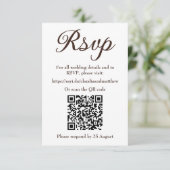 Site Web de Mariage Espresso RSVP avec Code QR (Debout devant)
