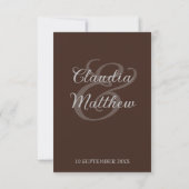 Site Web de Mariage Espresso RSVP avec Code QR (Dos)