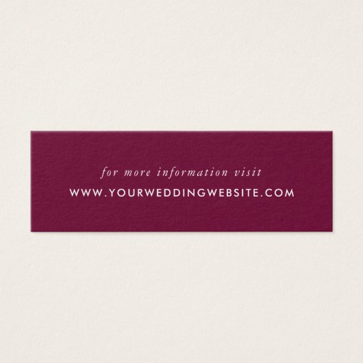 Site Web de mariage hivernal Holly and Pine Insert (Devant)