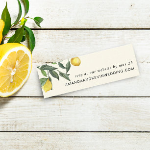 Site Web de Mariage Lemon RSVP   Cartes Mini