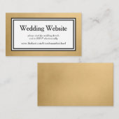 Site Web de Mariage Moderne LGBTQ Gold - Carte de  (Devant / Derrière)