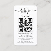 Site Web de Mariage Moderne QR RSVP Encart Photo (Devant)