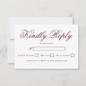 Site Web de Mariage Réponse Aimable Élégant (Devant)