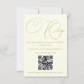 Site Web de Mariage Réponse RSVP Ivoire & Or (Devant)