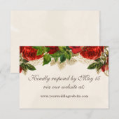 Site Web de Mariage RSVP Roses Rouges Élégants (Devant / Derrière)