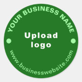 Site Web d'Entreprise avec Autocollant Rond Vert (Devant)