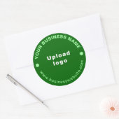 Site Web d'Entreprise avec Autocollant Rond Vert (Enveloppe)