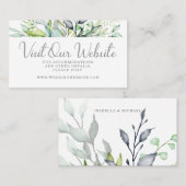 Site Web du Mariage botanique Insérer une carte (Devant / Derrière)