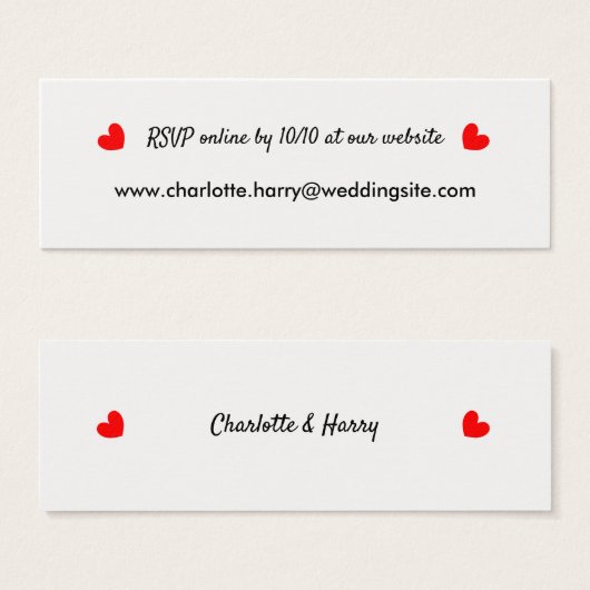 Site Web du Mariage RSVP personnalisé (Devant & derrière)