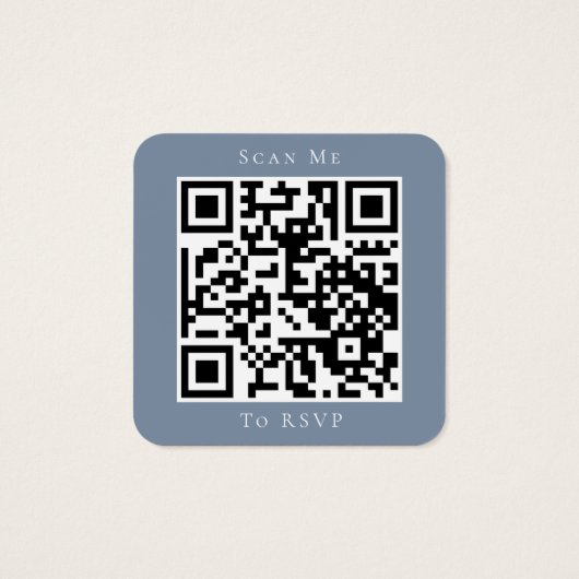 Site Web Dusty Blue Mariage QR Code RSVP (Dos)