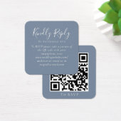 Site Web Dusty Blue Mariage QR Code RSVP (Bureau)