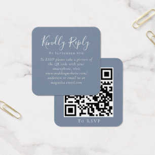 Site Web Dusty Blue Mariage QR Code RSVP