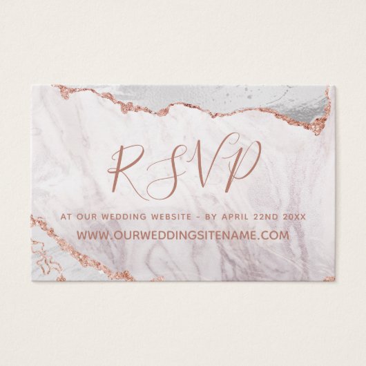 Site Web Gold Agate Blanc & Rose RSVP Insérer des  (Devant)
