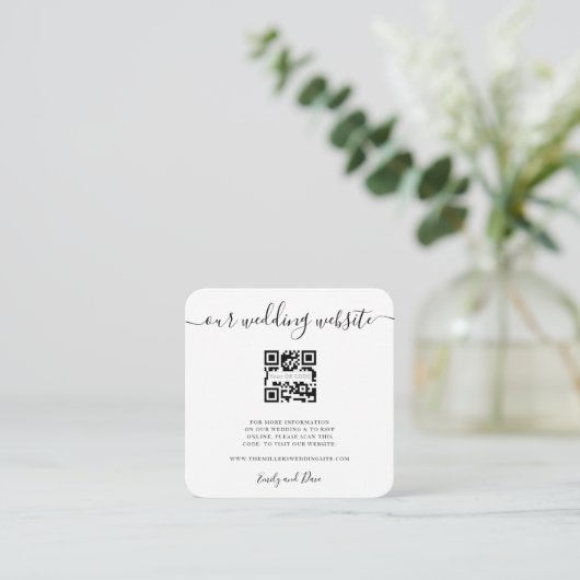 Site Web mariage Insérer une carte QR CODE photo s (Debout devant)