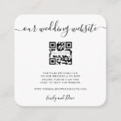 Site Web mariage Insérer une carte QR CODE photo s (Devant)