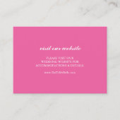 Site Web mariage Insertion Carte simple Fuchsia (Devant)