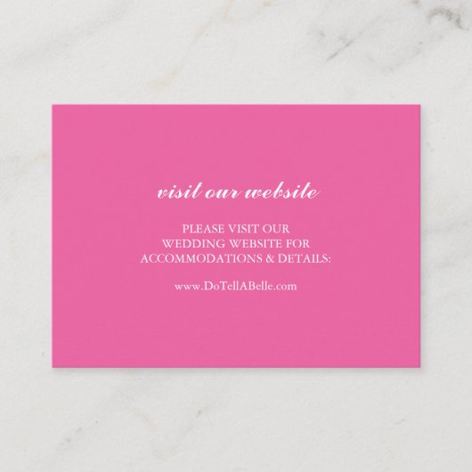 Site Web mariage Insertion Carte simple Fuchsia (Devant)