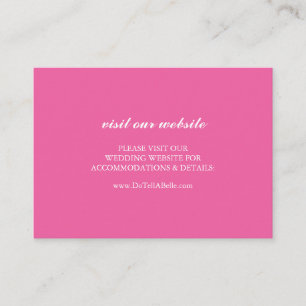 Site Web mariage Insertion Carte simple Fuchsia