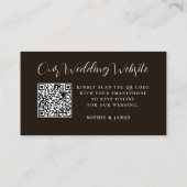 Site Web Mariage moderne QR Code RSVP carte de boî (Dos)