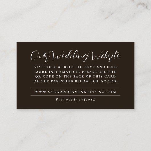 Site Web Mariage moderne QR Code RSVP carte de boî (Devant)