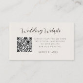Site Web Mariage moderne QR Code RSVP carte de boî (Dos)