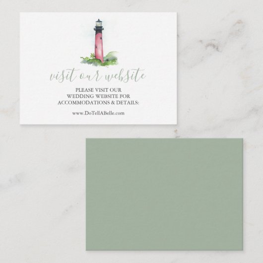 Site Web Mariage phare Insérer une carte (Devant / Derrière)