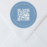 Site web mariage QR détails informations rsvp bleu<br><div class="desc">Ajoutez votre URL pour votre site mariage. Pour plus d'informations,  détails,  rsvp en ligne. Un arrière - plan bleu poussiéreux et coloré.</div>