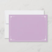 Site Web Mariage simple Courriel Carte de réponse (Dos)