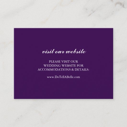 Site Web Mariage violet Insérer une carte simple (Devant)