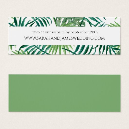 Site Web Mariage Wild Tropical Palm Leaf Mini cart (Devant & derrière)