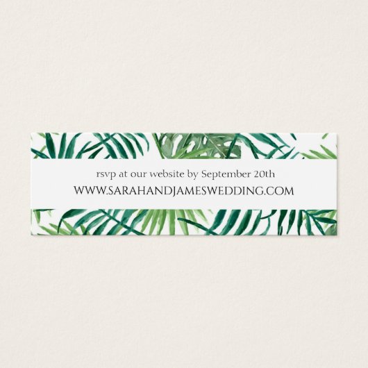 Site Web Mariage Wild Tropical Palm Leaf Mini cart (Devant)