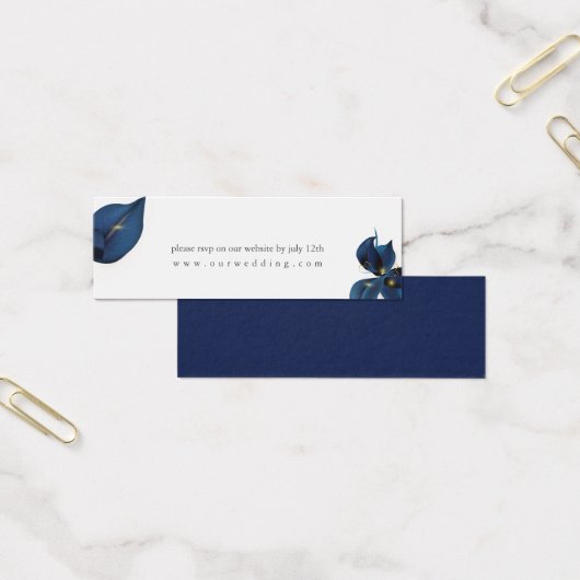 Site web moderne Deep Indigo Blue Mariage RSVP (Bureau)