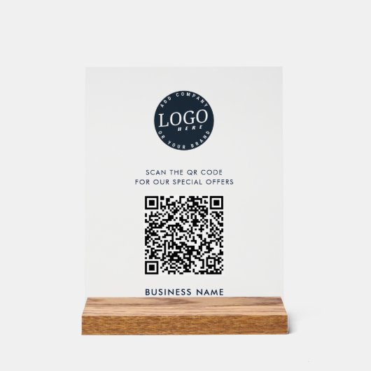 Site Web QR Code et logo d'entreprise Simple (Recto)