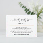 Site Web Simple Gold Script Mariage/Réception RSVP (Debout devant)
