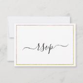 Site Web Simple Gold Script Mariage/Réception RSVP (Dos)