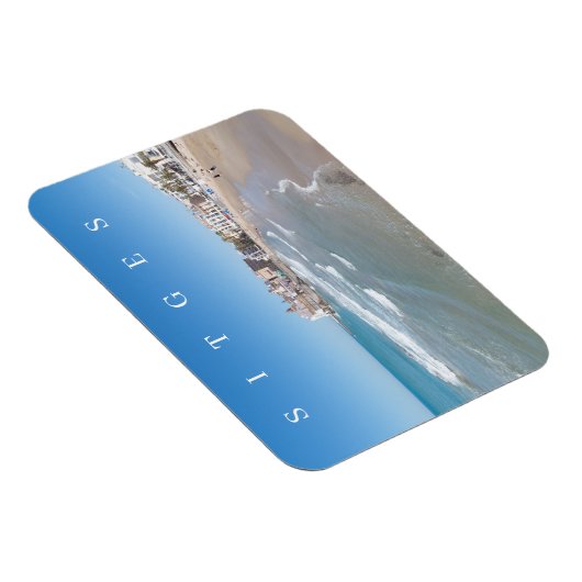 Sitges panoramisch uitzicht koelkastmagneet magneet (Rechterzijde)