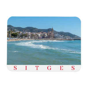 Sitges zee and Church fridge magnet Magneet