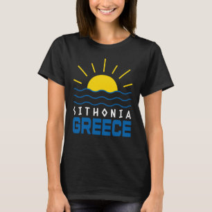 Sithonia Griekenland zon en Zee golven vrouwen T-shirt