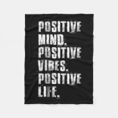 Sitive Mind Sitive Vibes Sitive Life Motivational  Fleece Deken (Voorkant)