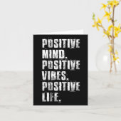 Sitive Mind Sitive Vibes Sitive Life Motivational Kaart (Gele Bloem)