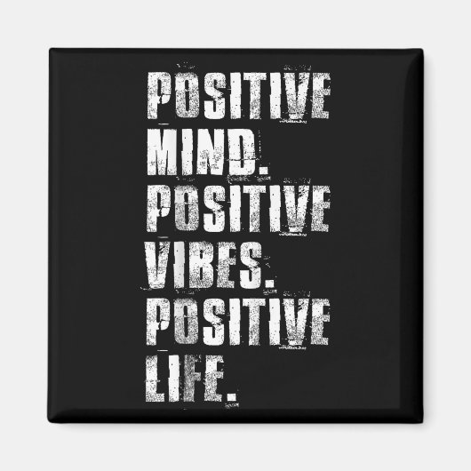 Sitive Mind Sitive Vibes Sitive Life Motivational Magneet (Voorkant)
