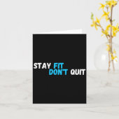 Sitive Stay Fit Dont Quit Workout Fitness Gym  Kaart (Gele Bloem)