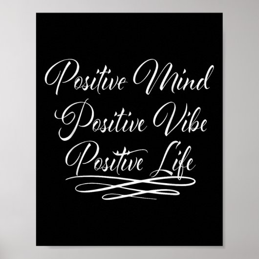 Sitives Mind Sitive Vibe Sitive Life Motivation Qu Poster (Voorkant)