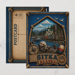 Sitka Alaska Ansichtkaart Vintage Reizen Briefkaart